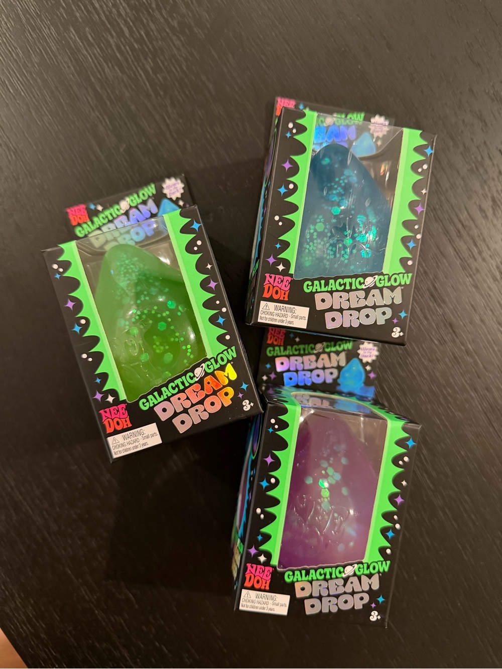 Needoh Galactic Glow Dream Drop Stress Toy - authentic complete set